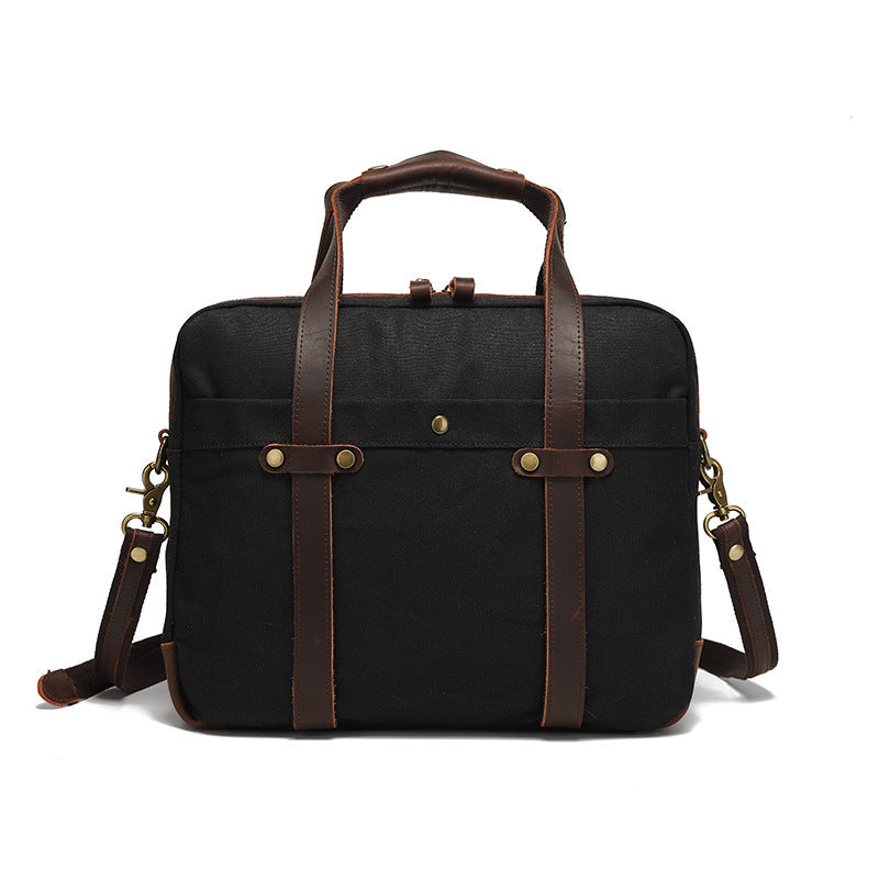 Waxed Canvas Vintage Travel Men's Briefcase