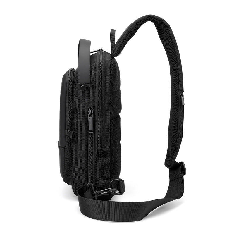 New Functional Men's Chest Bag Outdoor Waterproof Cross-shoulder Bag