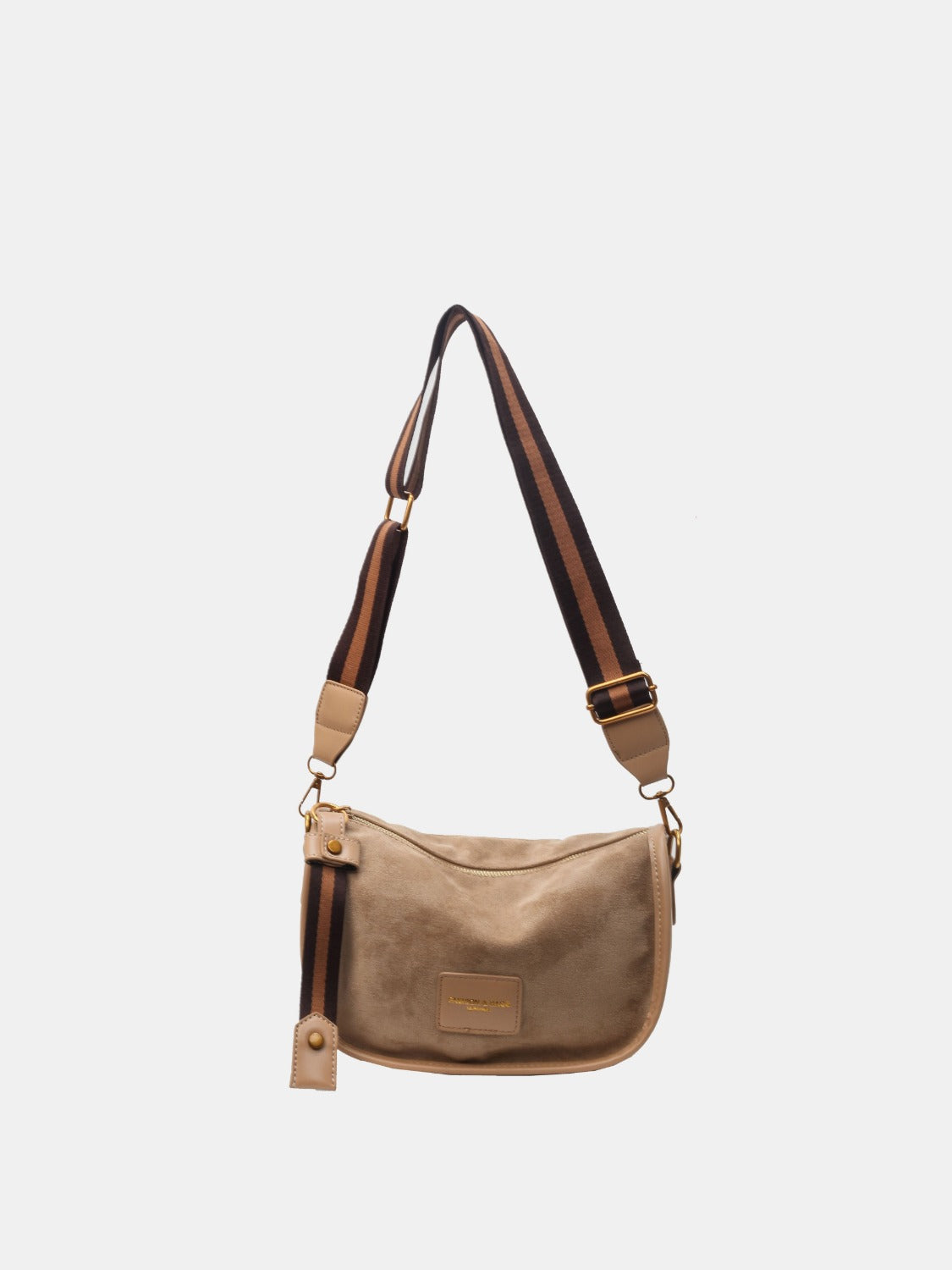 Suede Adjustable Strap Shoulder Bag